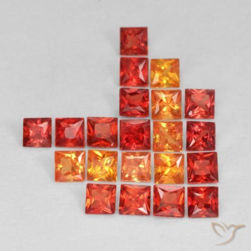 Gemme di Zaffiro Multicolore naturale da 1.91 ct, Quadrato, VS