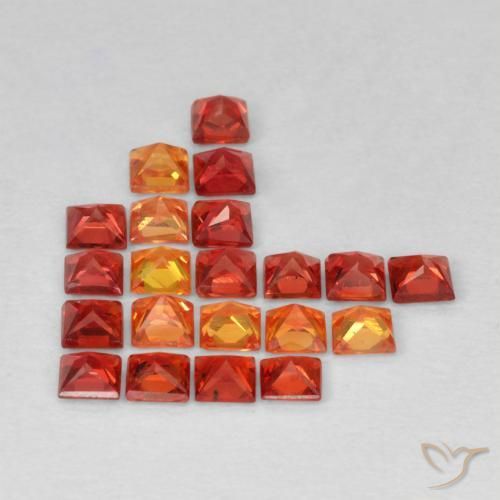 Gemme di Zaffiro Multicolore naturale da 1.91 ct, Quadrato, VS