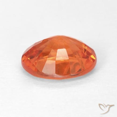Zaffiro Arancia Fuoco naturale da 0.77 ct, Ovale, VS