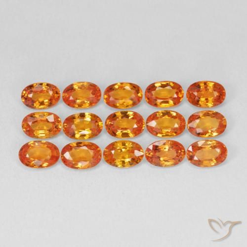 0.66ct Naturale Arancione Ambra Zaffiro, Ovale, VVS-VS