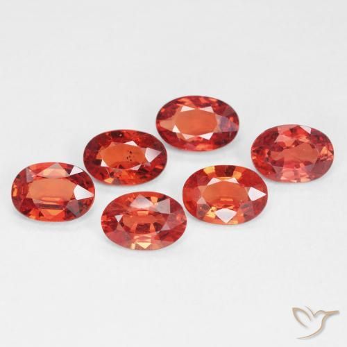 Zaffiro Rosso cremisi brillante naturale da 0.49 ct, Ovale, VVS-VS