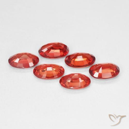 Zaffiro Rosso cremisi brillante naturale da 0.49 ct, Ovale, VVS-VS