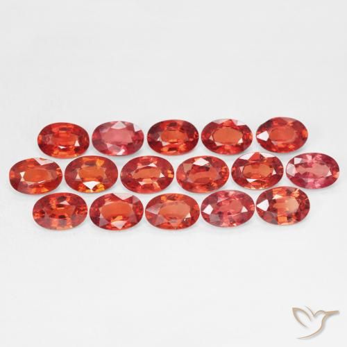 Zaffiro Rosso cremisi brillante naturale da 0.56 ct, Ovale, VVS-VS