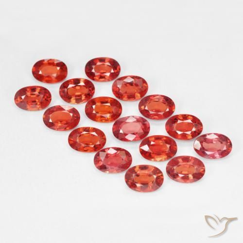 Zaffiro Rosso cremisi brillante naturale da 0.56 ct, Ovale, VVS-VS