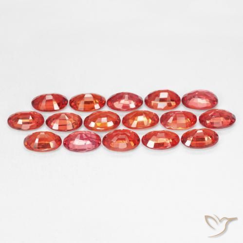 Zaffiro Rosso cremisi brillante naturale da 0.56 ct, Ovale, VVS-VS