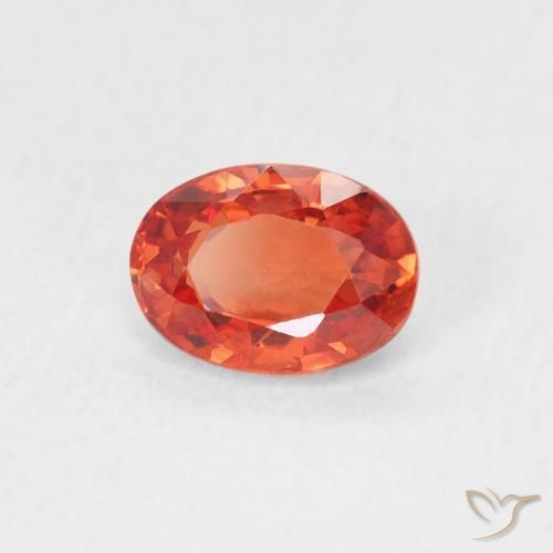 0.73ct Naturale Rosso intenso Zaffiro, Ovale, VS