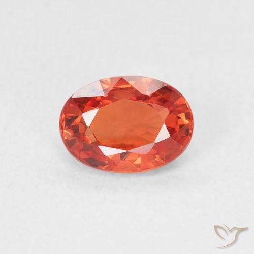 Zaffiro Rosso intenso naturale da 0.73 ct, Ovale, VS