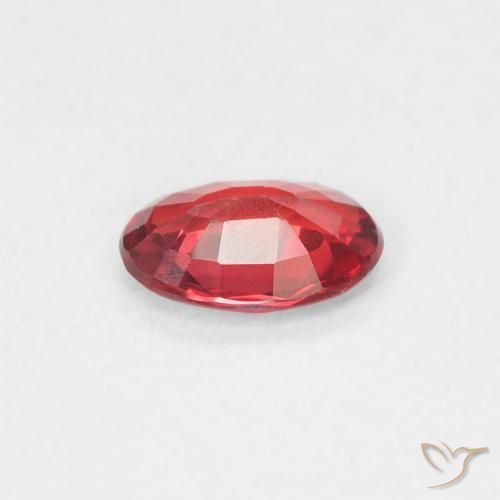 Zaffiro Rosso medio naturale da 0.45 ct, Ovale, VS