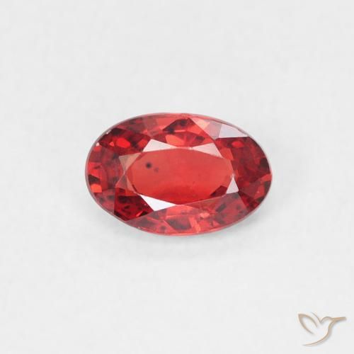 0.54ct Naturale Rosso scarlatto Zaffiro, Ovale, VVS-VS