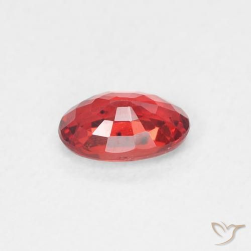 Zaffiro Rosso scarlatto naturale da 0.54 ct, Ovale, VVS-VS