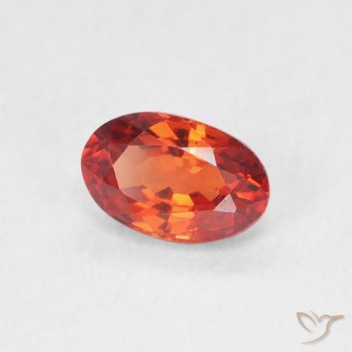 Zaffiro Rosso medio naturale da 0.74 ct, Ovale, VVS-VS