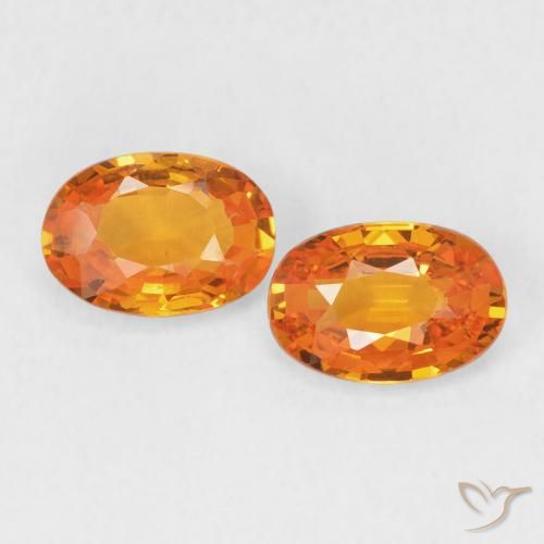1.20ctw Naturale Arancione Ambra Zaffiro, Ovale, VVS-VS