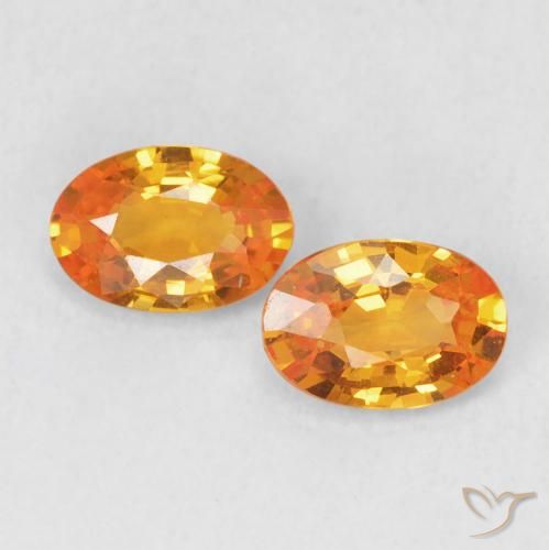 1.12ctw Naturale Arancione brillante Zaffiro, Ovale, VVS-VS