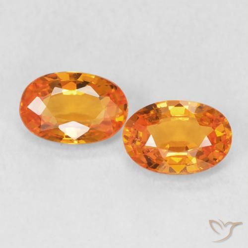 1.21ctw Naturale Arancione brillante Zaffiro, Ovale, VVS-VS