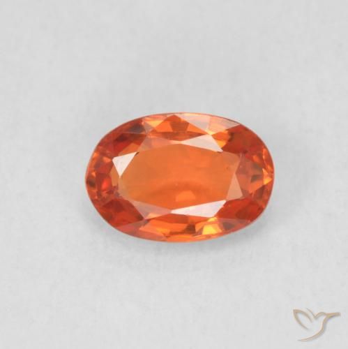 0.68ct Naturale Arancia Fuoco Zaffiro, Ovale, VVS-VS