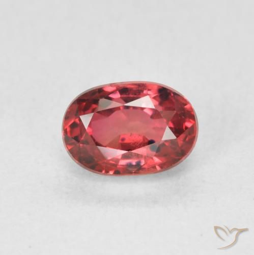1.00ct Naturale Rosso scuro Zaffiro, Ovale, VS