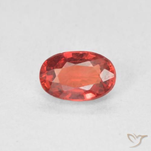 0.59ct Naturale Rosso cremisi brillante Zaffiro, Ovale, VVS-VS