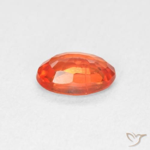 Zaffiro Arancia Fuoco naturale da 0.56 ct, Ovale, VVS-VS