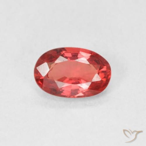 0.54ct Naturale Rosso scarlatto Zaffiro, Ovale, VVS-VS