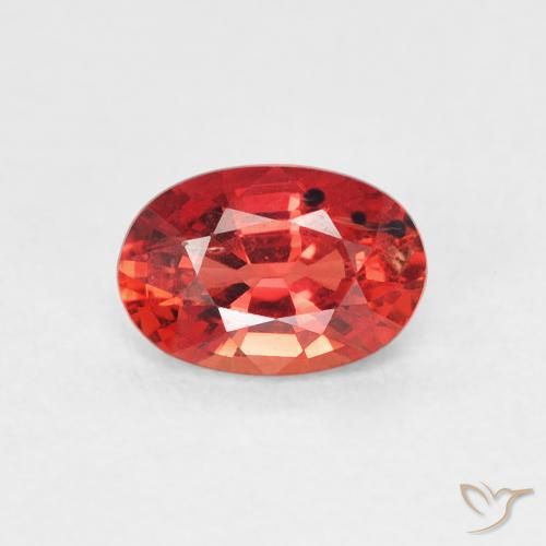 0.65ct Naturale Rosso intenso Zaffiro, Ovale, VS