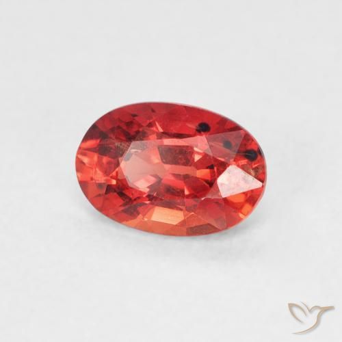 Zaffiro Rosso intenso naturale da 0.65 ct, Ovale, VS