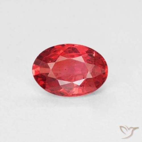 0.53ct Naturale Rosso brillante Zaffiro, Ovale, VS
