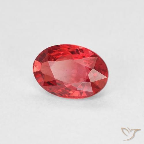 Zaffiro Rosso brillante naturale da 0.53 ct, Ovale, VS