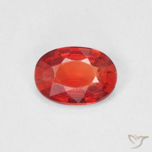 0.44ct Naturale Rosso brillante Zaffiro, Ovale, VS