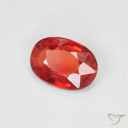 Zaffiro Rosso brillante naturale da 0.44 ct, Ovale, VS