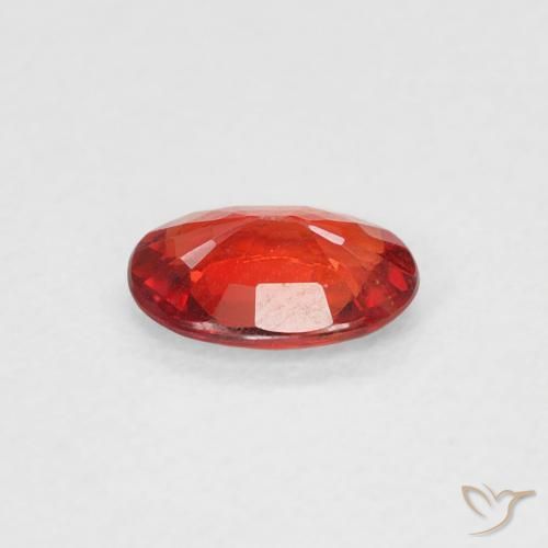 Zaffiro Rosso brillante naturale da 0.44 ct, Ovale, VS