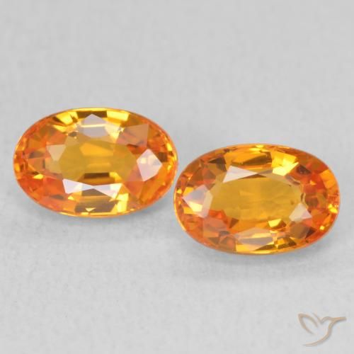 1.44ctw Naturale Arancione brillante Zaffiro, Ovale, VVS-VS