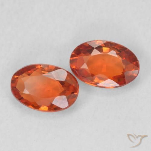 Gemme di Zaffiro Arancione brillante naturale da 1.16 ct, Ovale, VVS-VS