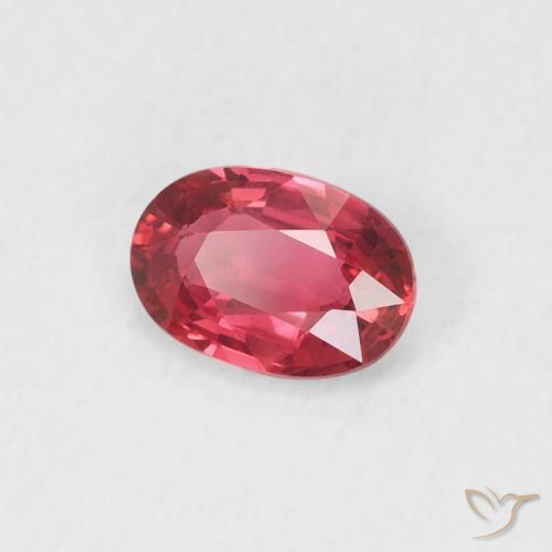 Zaffiro Rosso medio naturale da 0.57 ct, Ovale, VS
