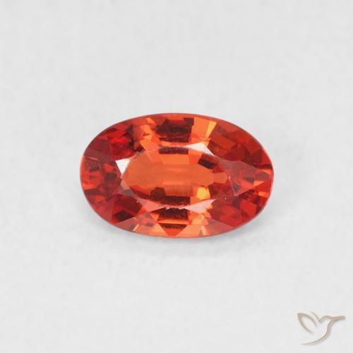 0.54ct Naturale Rosso medio Zaffiro, Ovale, VVS-VS