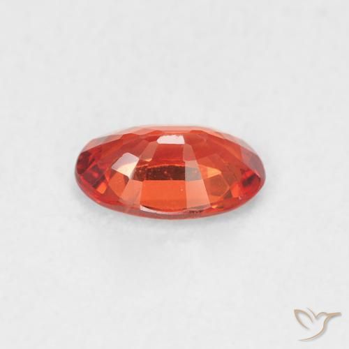 Zaffiro Rosso medio naturale da 0.54 ct, Ovale, VVS-VS