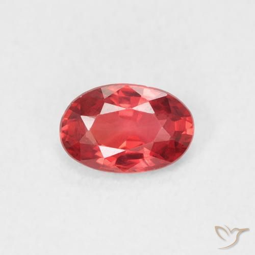 0.51ct Naturale Rosso scarlatto Zaffiro, Ovale, VVS-VS