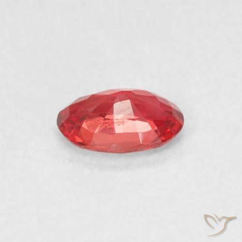 Zaffiro Rosso scarlatto naturale da 0.51 ct, Ovale, VVS-VS
