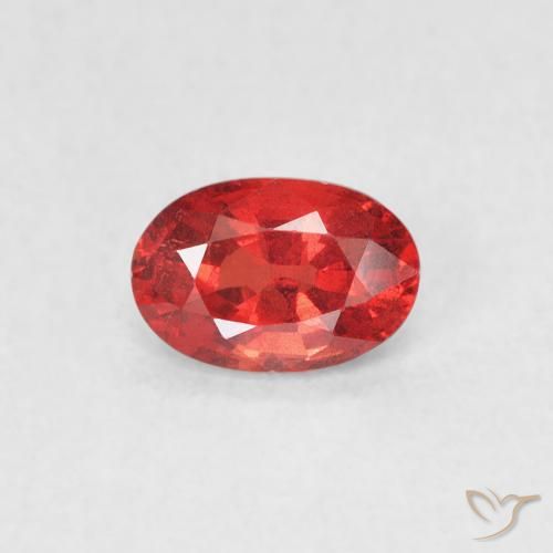 0.66ct Naturale Rosso scarlatto Zaffiro, Ovale, VVS-VS