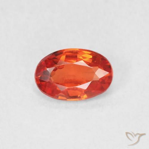 0.64ct Naturale Rosso medio Zaffiro, Ovale, VVS-VS