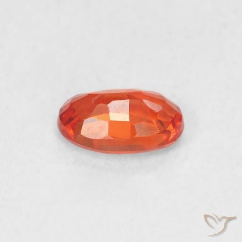Zaffiro Rosso medio naturale da 0.64 ct, Ovale, VVS-VS