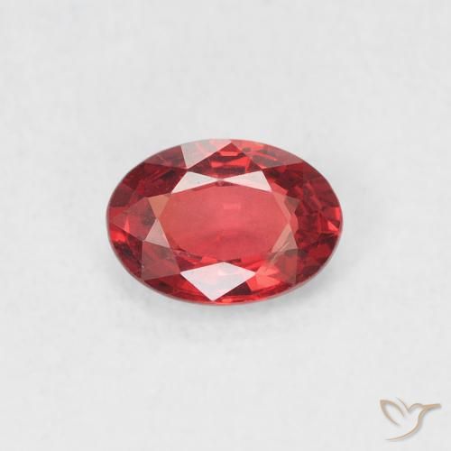 0.55ct Naturale Rosso intenso Zaffiro, Ovale, VVS-VS