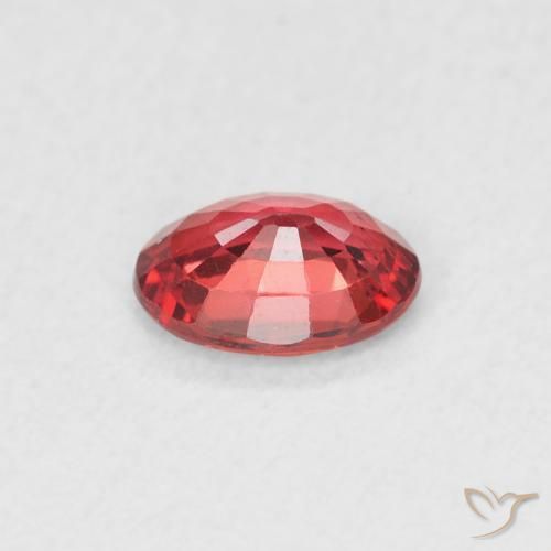 Zaffiro Rosso intenso naturale da 0.55 ct, Ovale, VVS-VS