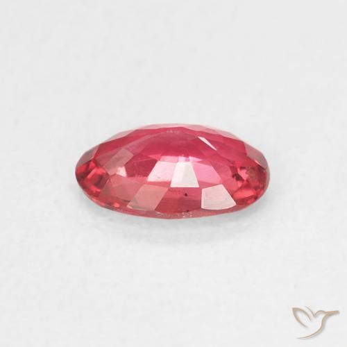 Zaffiro Rosso medio naturale da 0.47 ct, Ovale, VVS-VS