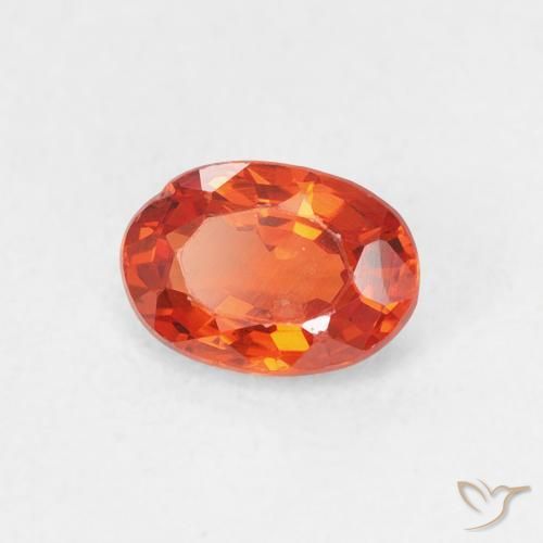 Zaffiro Arancio caldo naturale da 0.69 ct, Ovale, VS