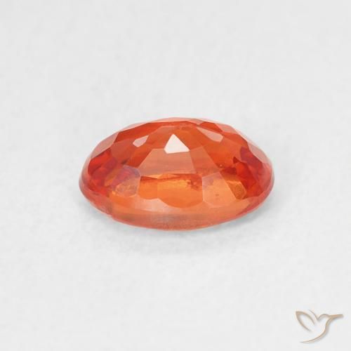 Zaffiro Arancio caldo naturale da 0.69 ct, Ovale, VS