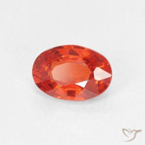 Zaffiro Arancio Medio naturale da 0.64 ct, Ovale, VS