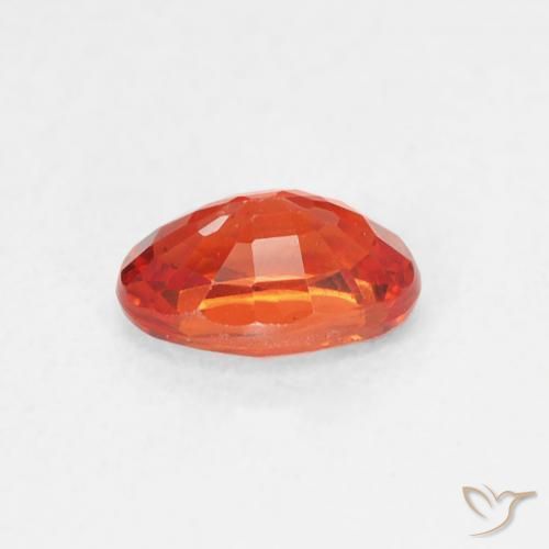 Zaffiro Arancio Medio naturale da 0.64 ct, Ovale, VS