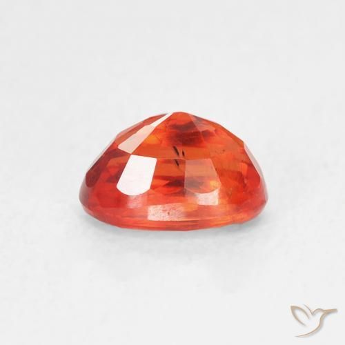 Zaffiro Arancio caldo naturale da 0.83 ct, Ovale, VS