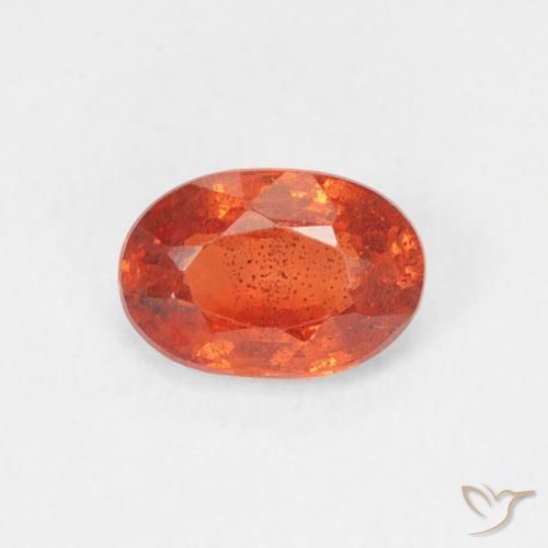 0.70ct Naturale Arancia Fuoco Zaffiro, Ovale, VS