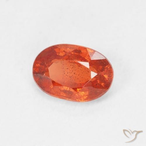 Zaffiro Arancia Fuoco naturale da 0.70 ct, Ovale, VS